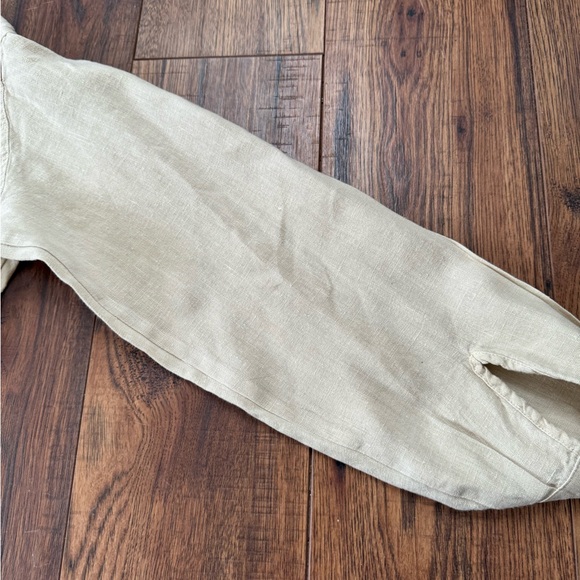 MATE the label linen long sleeve jumpsuit in natural size medium - Picture 7 of 15